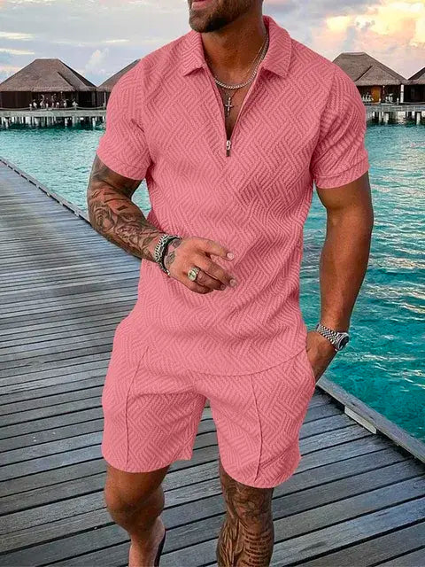 2024 Summer Men's Two-Piece Casual Sportswear Set