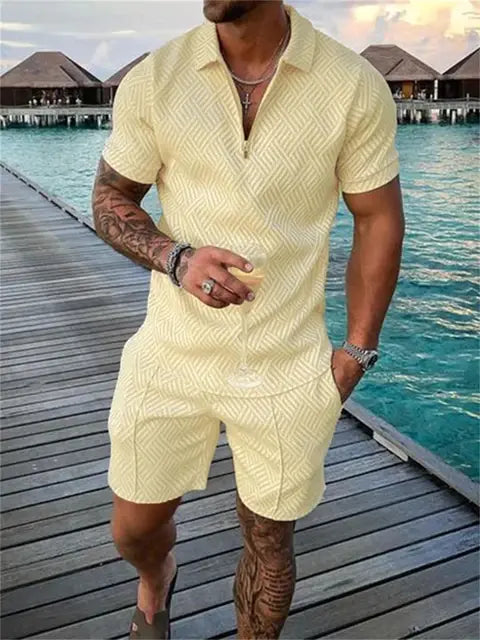 2024 Summer Men's Two-Piece Casual Sportswear Set